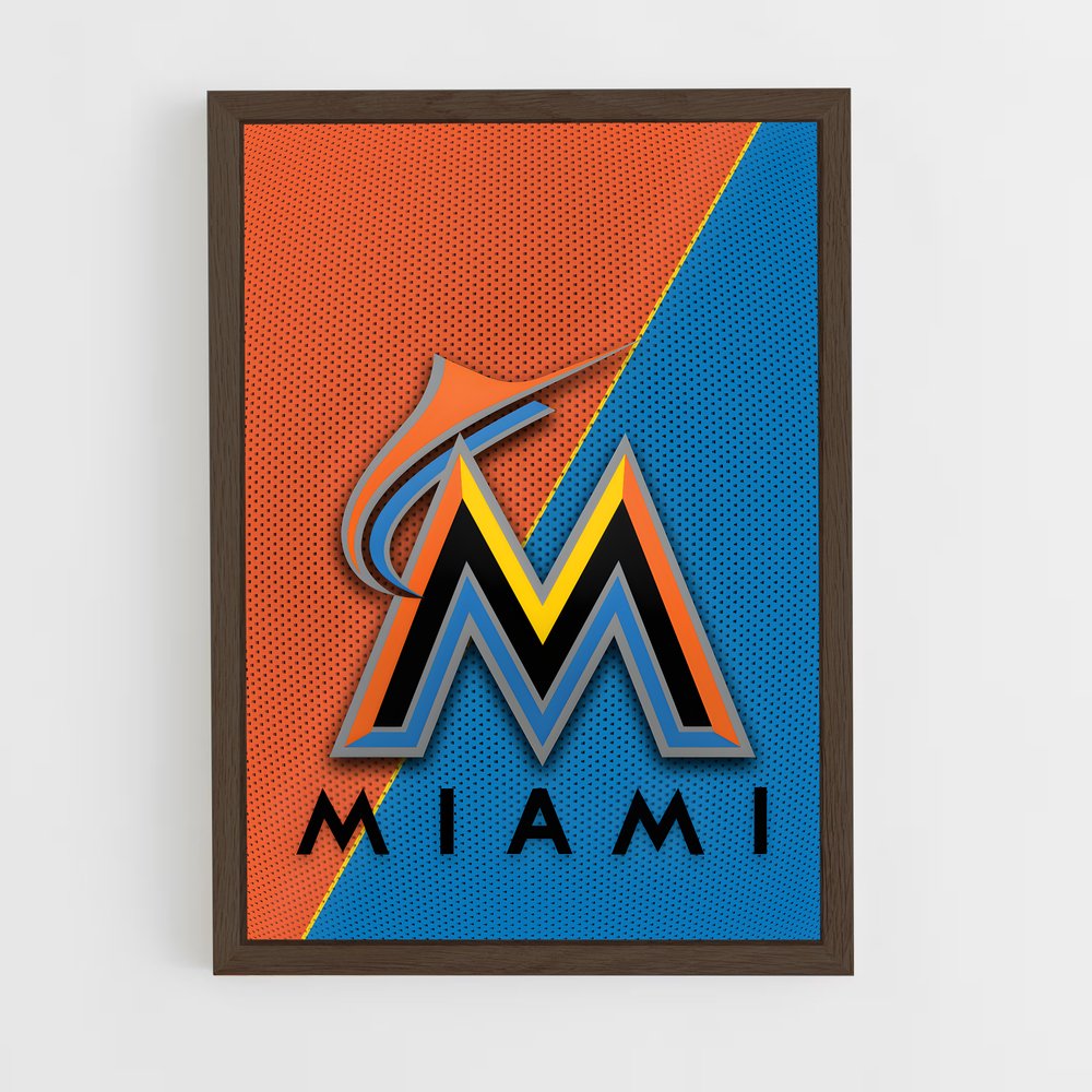 Poster Miami de marlins – affiche Baseball (vue 5)
